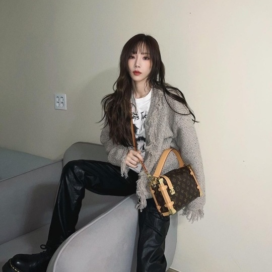 태연 루이비통 사이드 트렁크 백