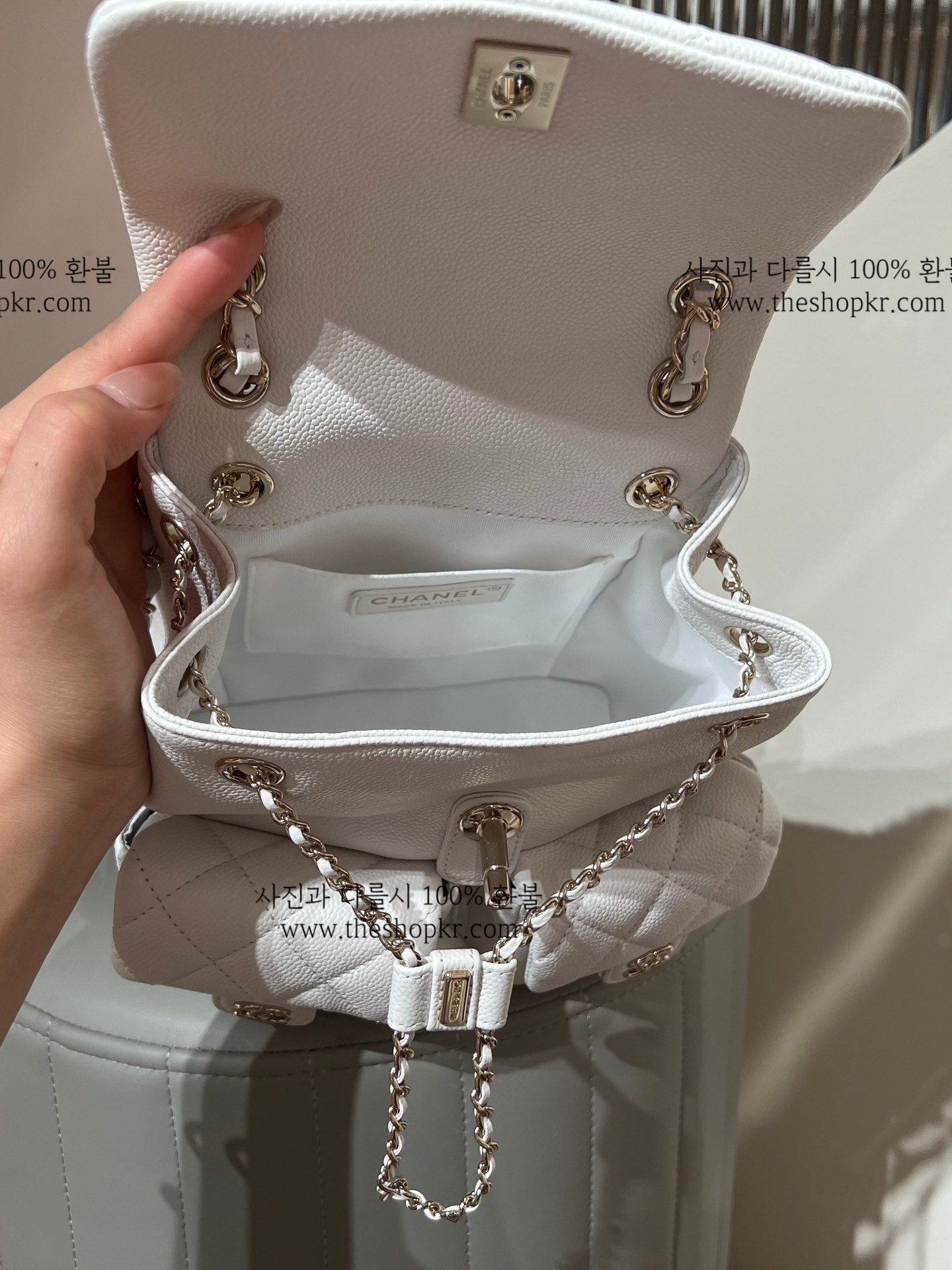 (지존) 샤넬 듀마 투포켓 미듐 백팩