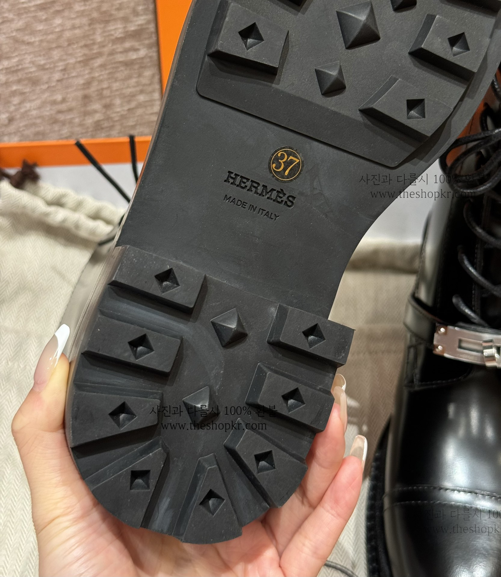 (찡댄) 에르메스 펑크 앵클 부츠