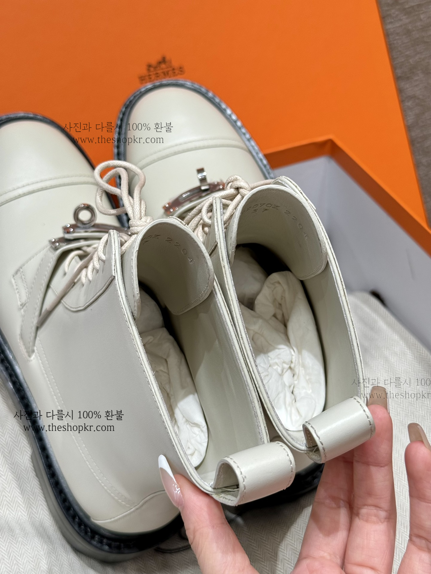 (찡댄) 에르메스 펑크 앵클 부츠