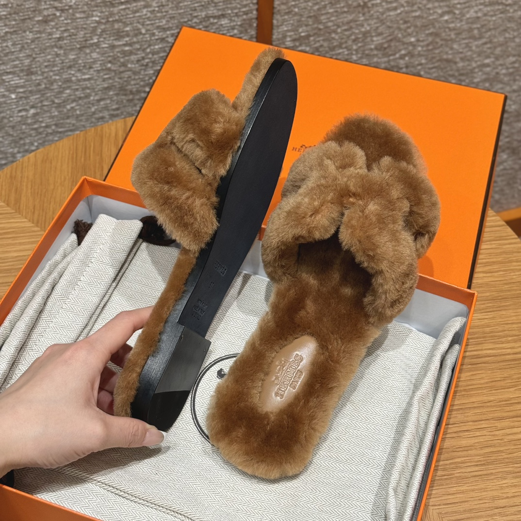 (찡댄) 에르메스 오란 울 샌들