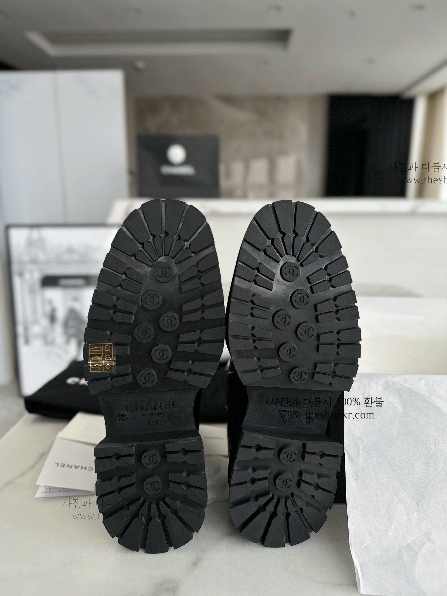 (해피) 샤넬 cc 챌시 부츠