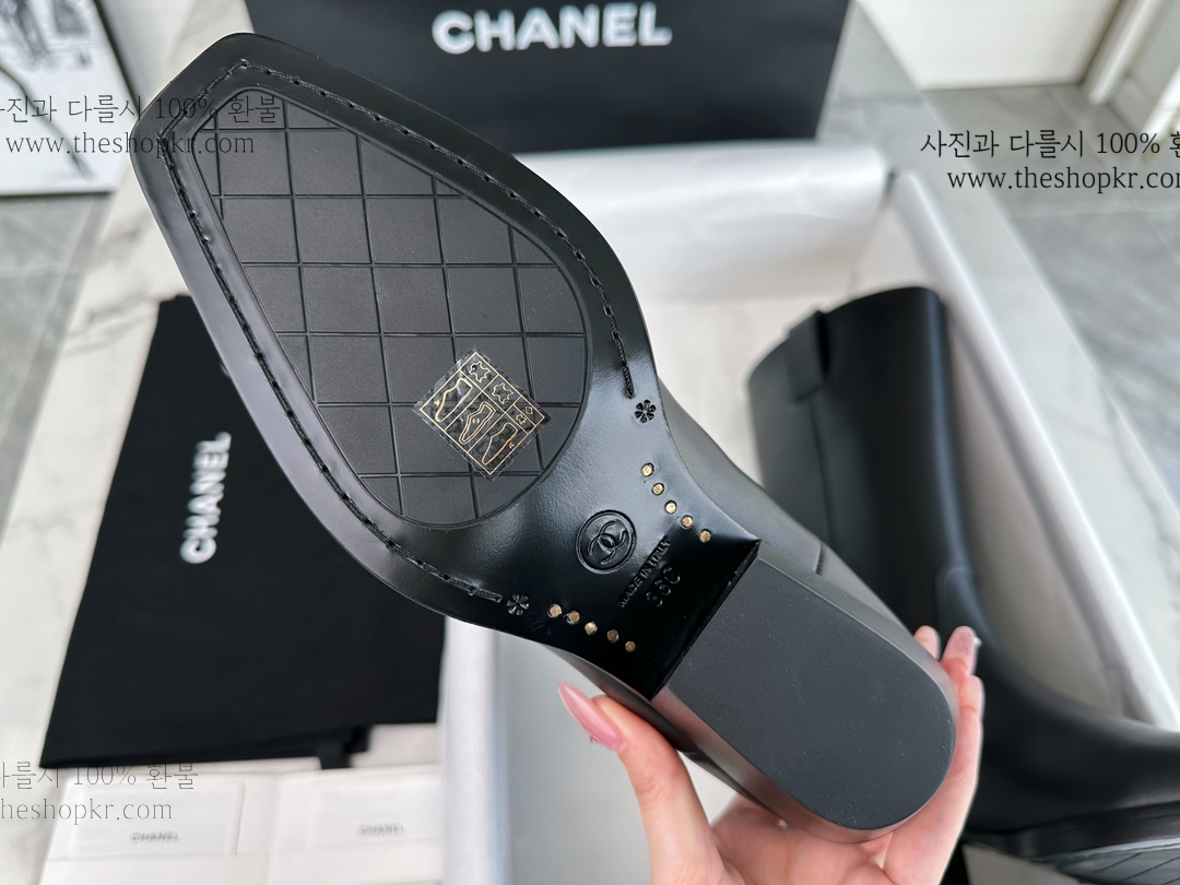 (해피) 샤넬 스퀘어 롱 부츠