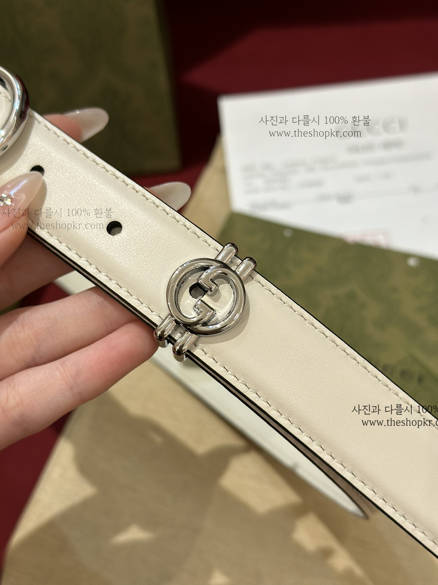 구찌 라운드 인터로킹 여성 벨트