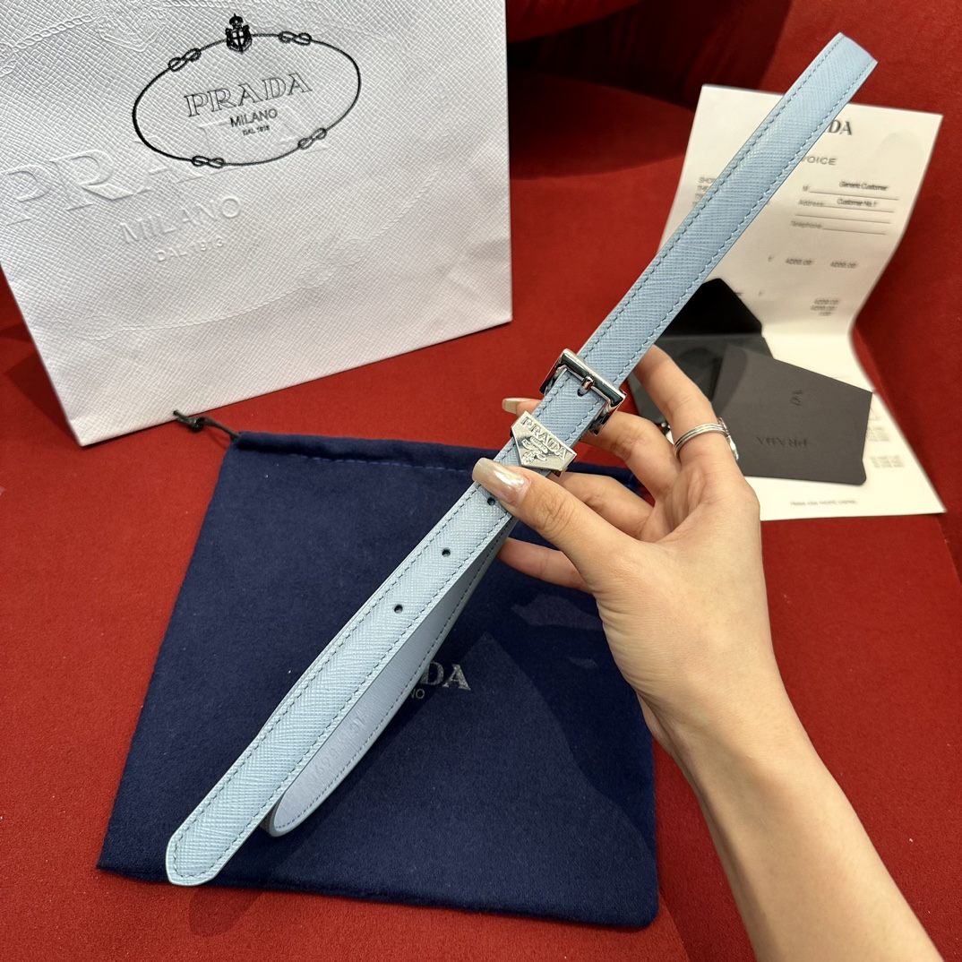 프라다 사피아노 가죽 벨트