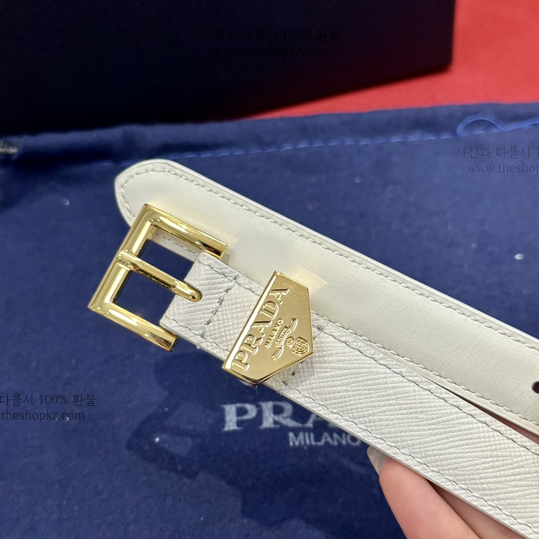프라다 사피아노 가죽 벨트
