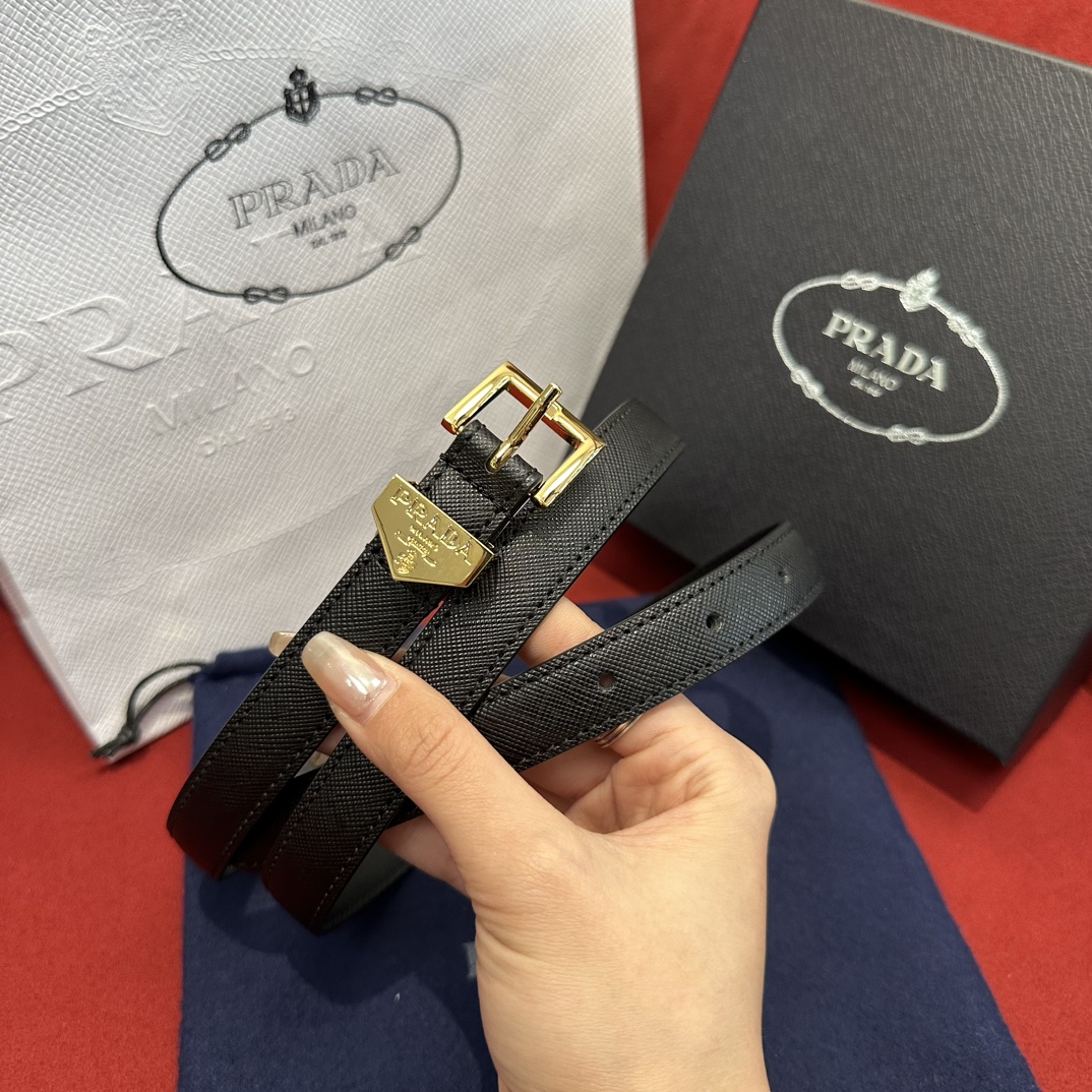 프라다 사피아노 가죽 벨트