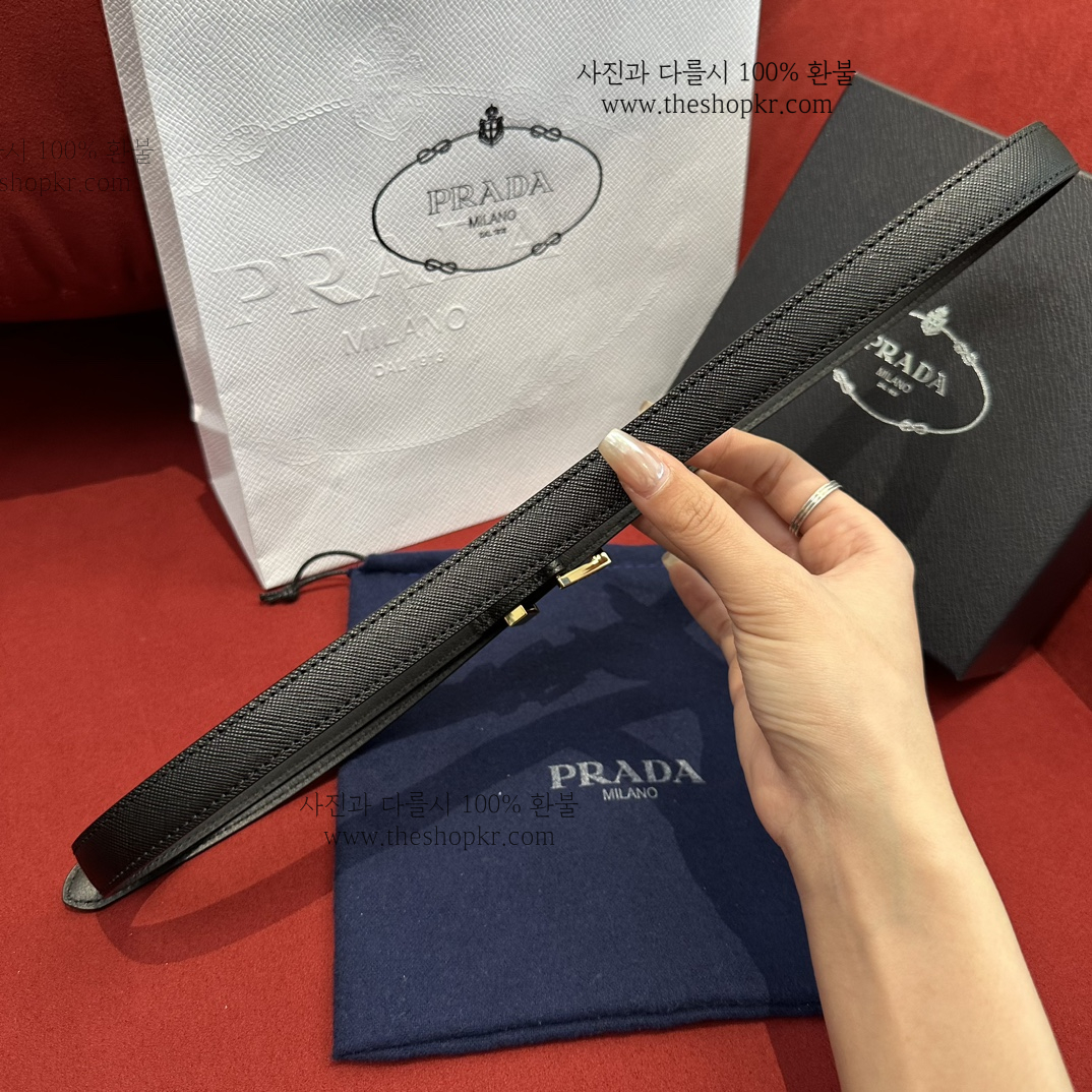 프라다 사피아노 가죽 벨트