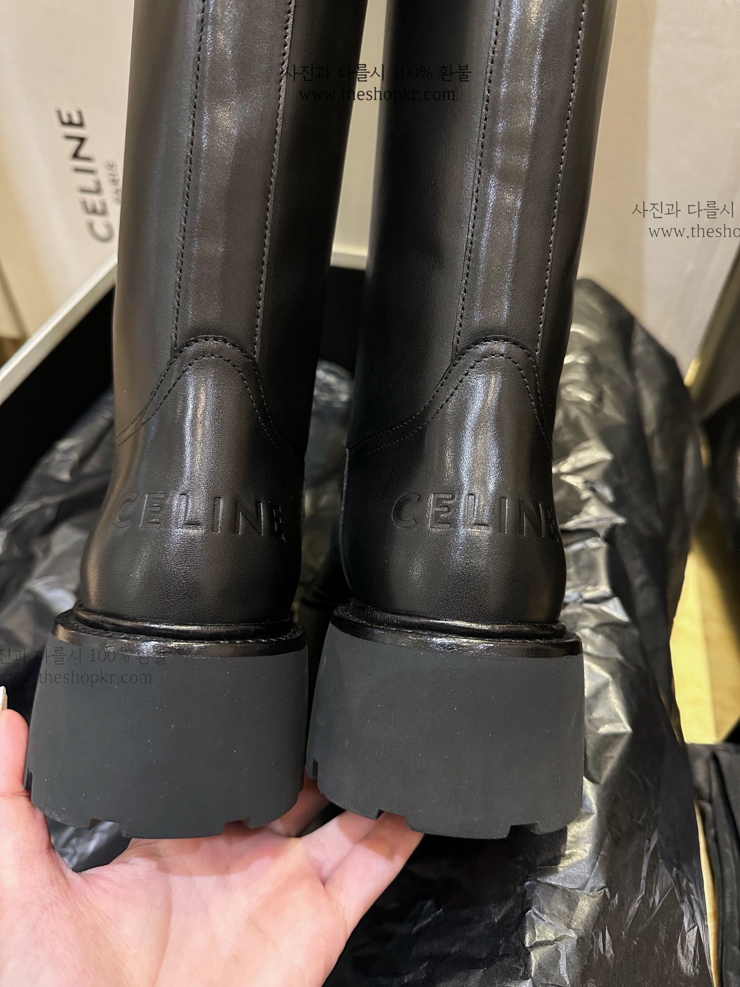 (헬로) 셀린느 버클 통굽 부츠