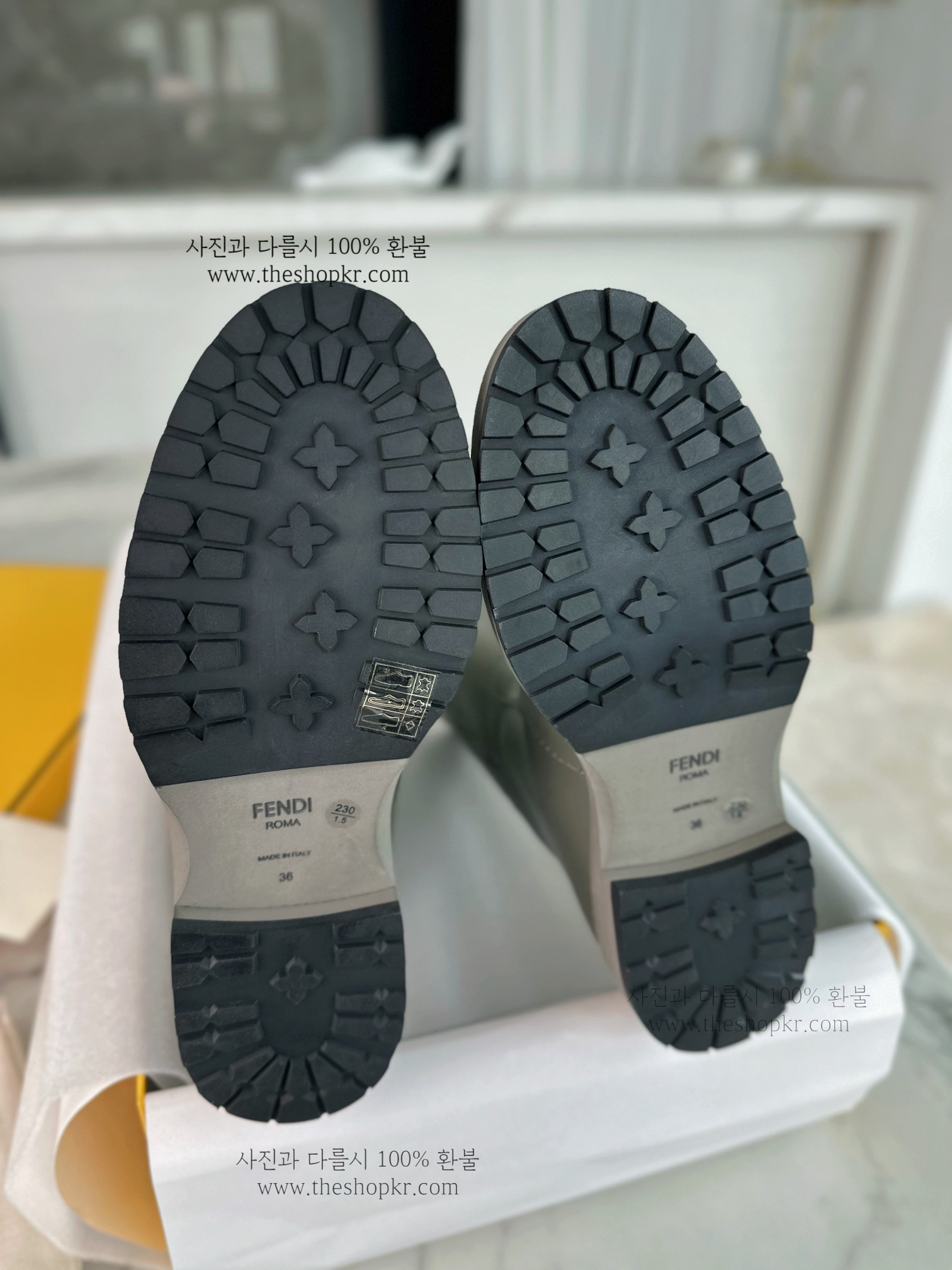 (헬로) 펜디 FF 엠보 로고 롱부츠