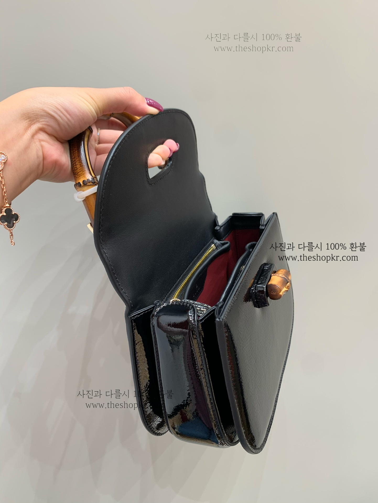 (OC) 구찌 뱀부 스몰 토트 백