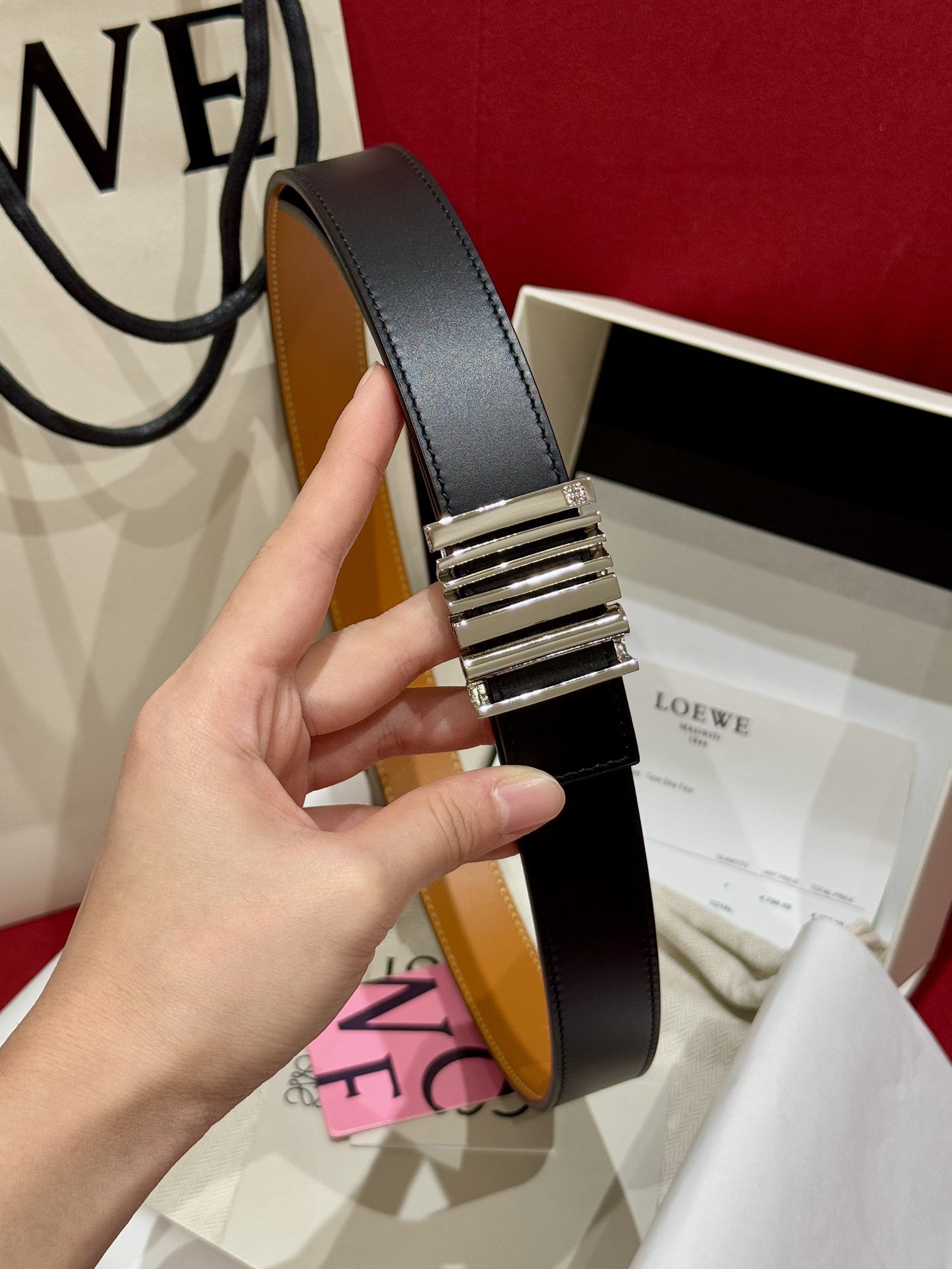 (찡댄) 로에베 클래식 그래픽 벨트