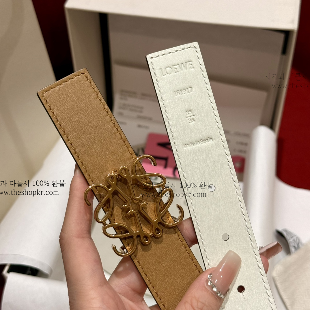 (찡댄) 로에베 아나그램 리버서블 버클 벨트