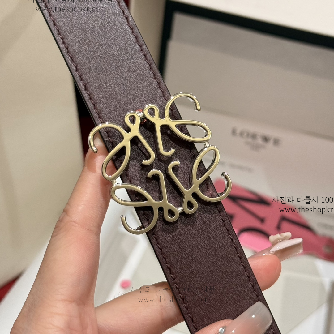 (찡댄) 로에베 아나그램 리버서블 버클 벨트