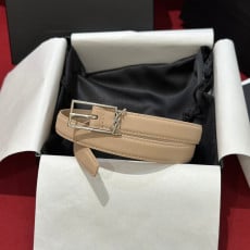 (찡댄) 생로랑 사각 로고 버클 여성 벨트