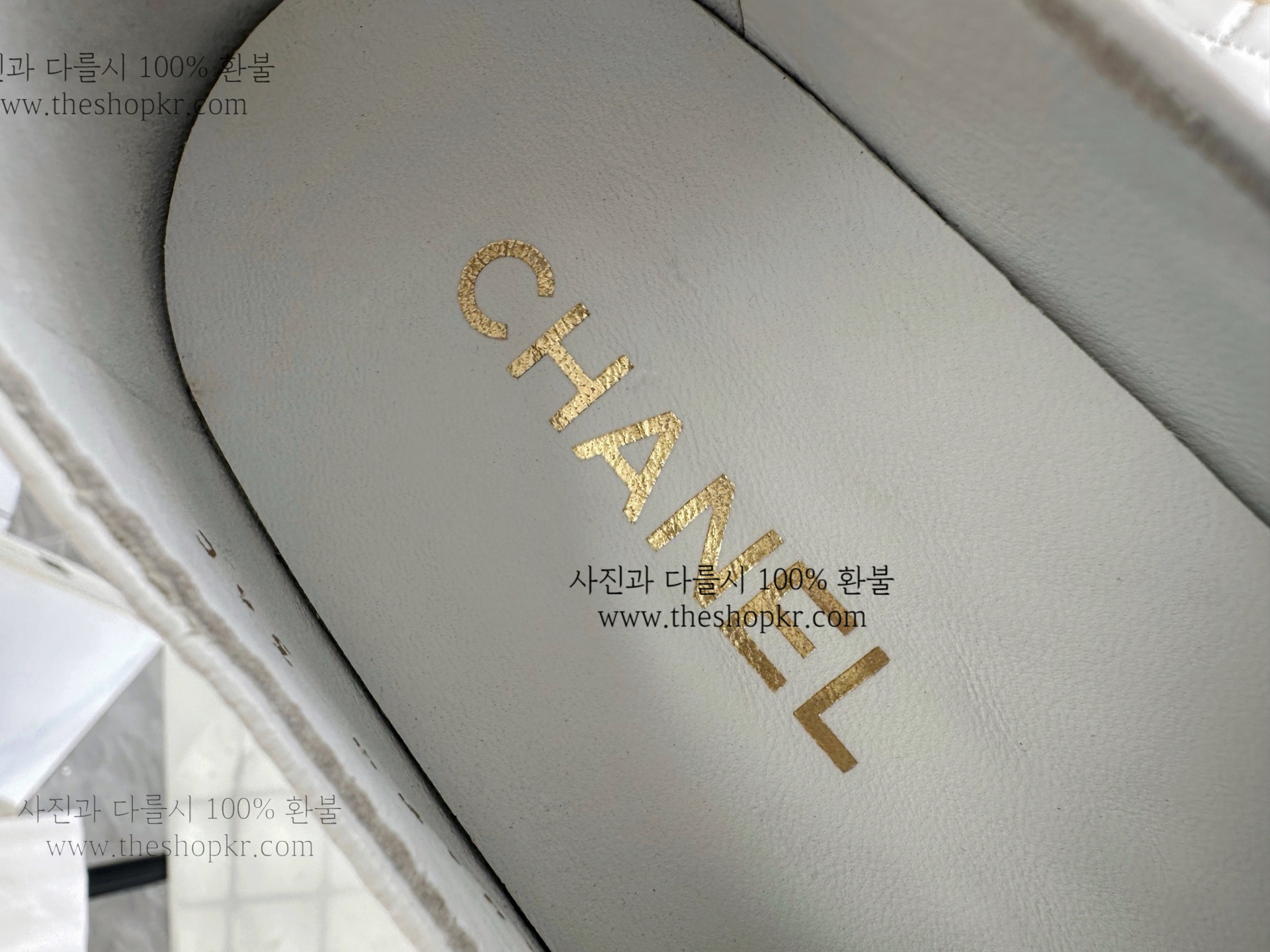 (해피) 샤넬 cc로고 퀄팅 플랫폼 슬립온