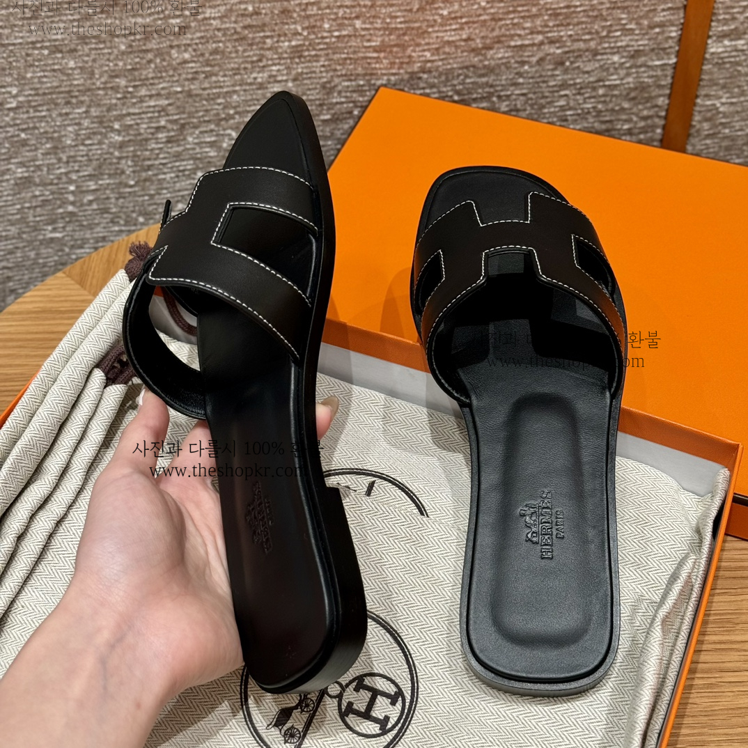 (찡댄) 에르메스 오란 슬리퍼