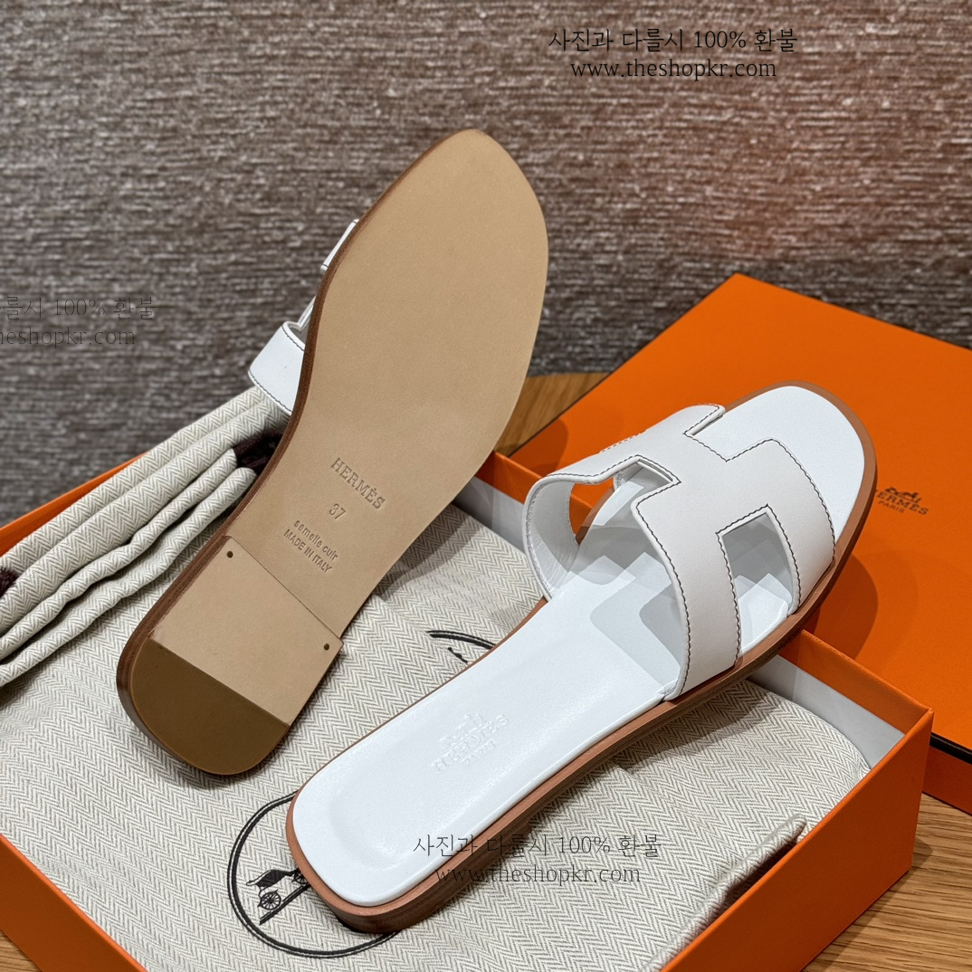 (찡댄) 에르메스 오란 슬리퍼