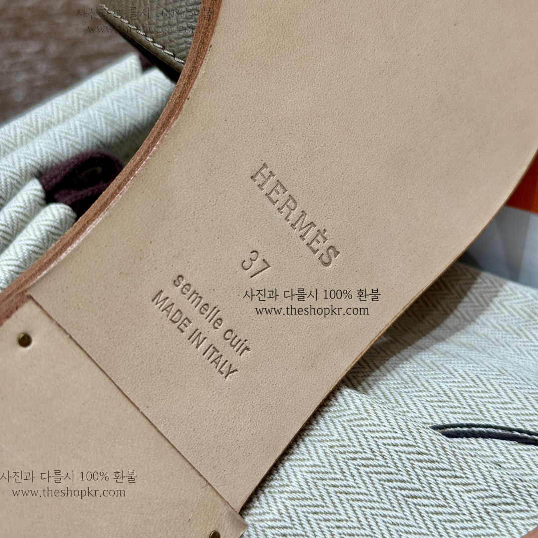 (찡댄) 에르메스 오란 슬리퍼
