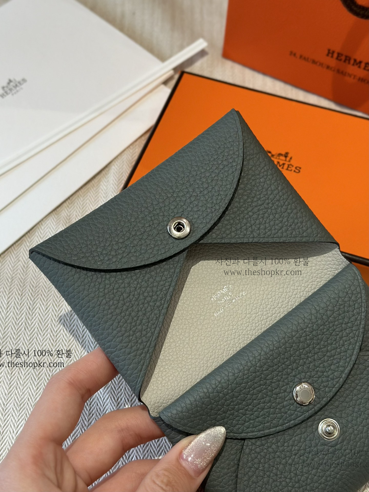(찡댄) 에르메스 칼비 듀오 카드 홀더