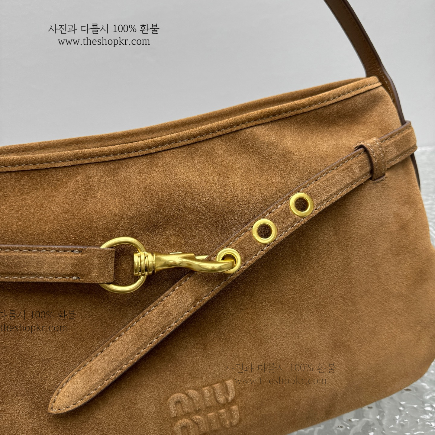 (카타) 미우미우 스웨이드 아방뛰르 숄더 백