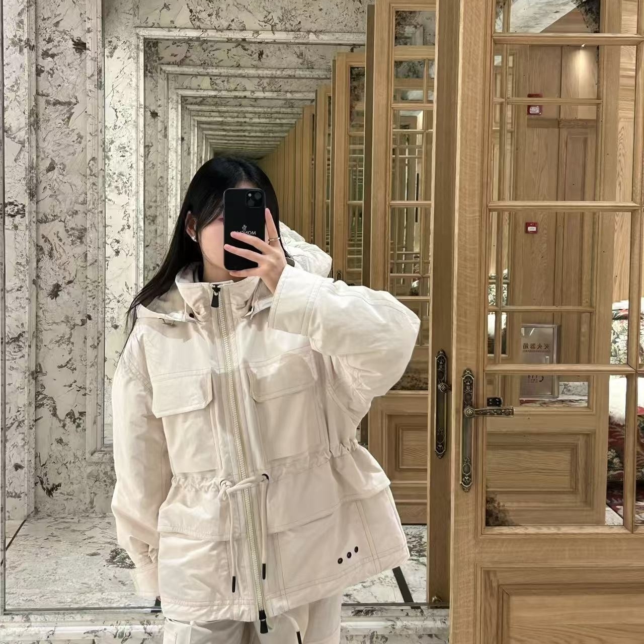 (청운) 몽클레어 그레노블 님바 후드 필드 타운 자켓