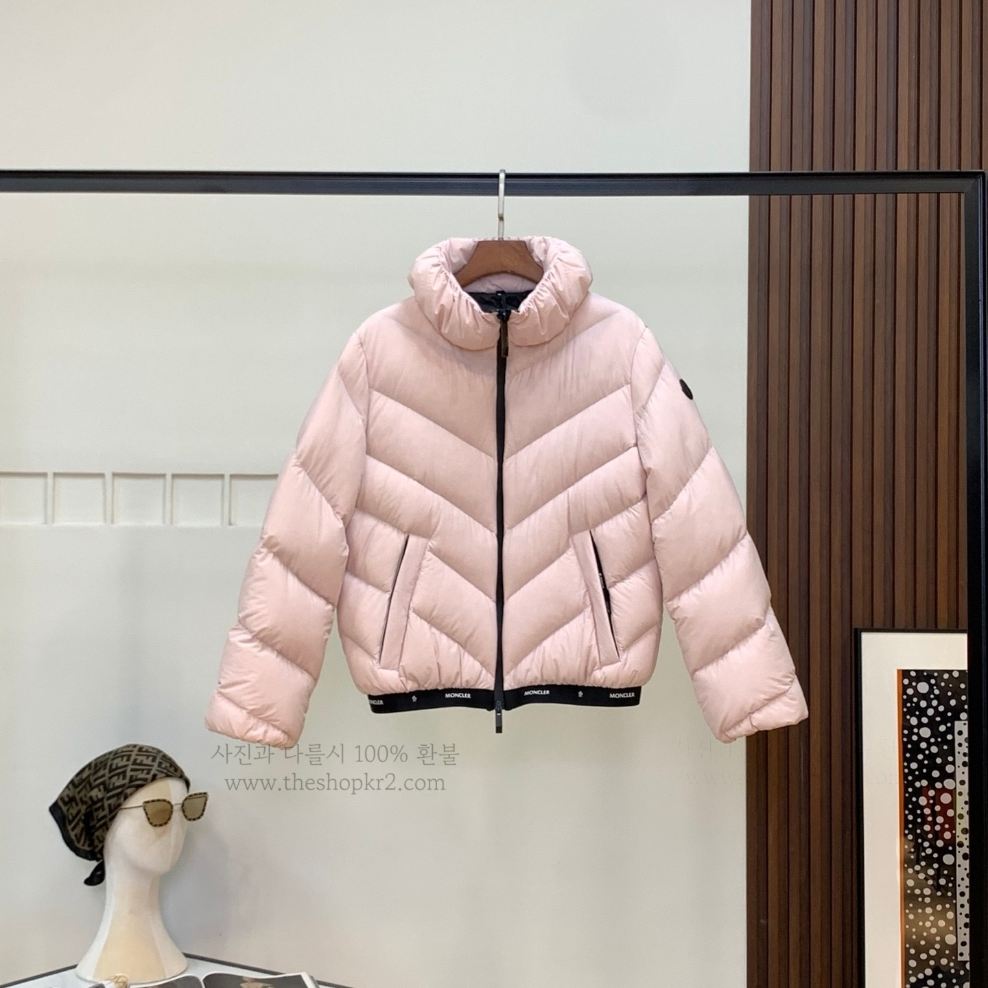 (청운) 몽클레어 그리난 사선 퀼팅 패딩