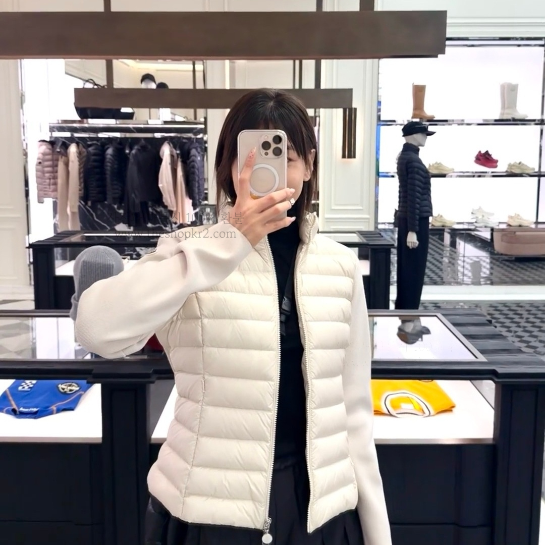 (청운) 몽클레어 패딩 울 집업 가디건