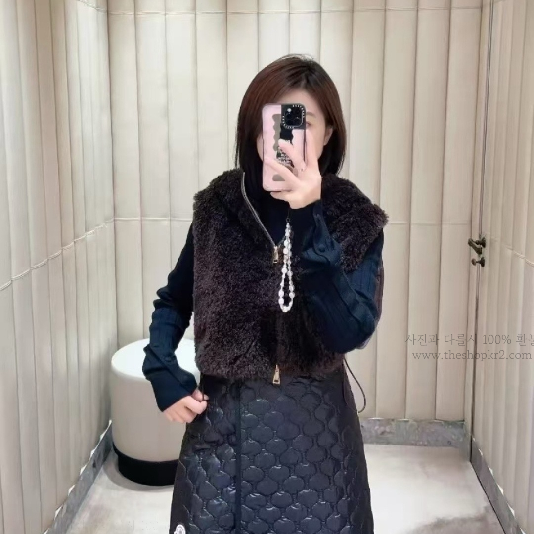 (청운) 몽클레어 비브엠브레이스 시크 브라운 베스트