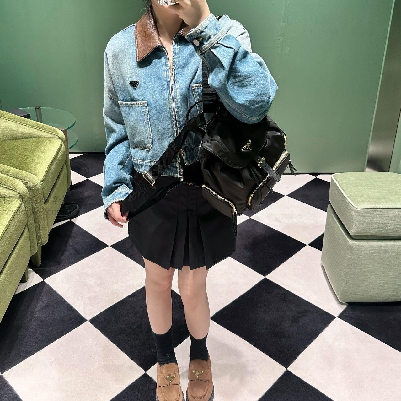 (블프) 프라다 리나일론 스몰 백팩 1BZ081